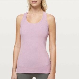 pink ribbed lululemon tank top